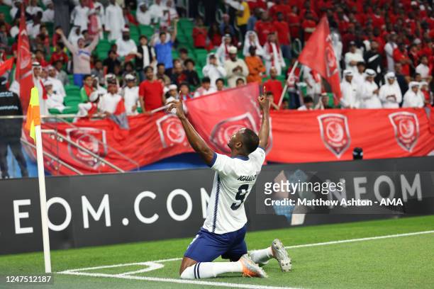 Odion Ighalo of Al Hilal SFC celebrates after scoring a goal to make it 0-2 during the AFC Champions League - Western Region - Semi Final Match...