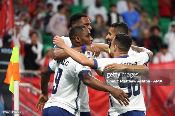 Odion Ighalo of Al Hilal SFC celebrates after scoring a goal to make it 0-2 during the AFC Champions League - Western Region - Semi Final Match...