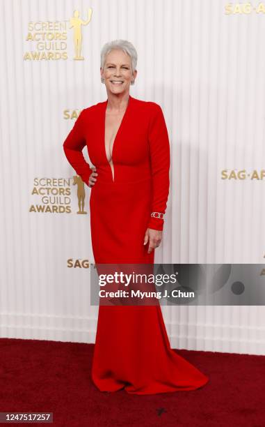 26th, 29th ANNUAL SCREEN ACTORS GUILD AWARDS - Jamie Lee Curtis arrives at the 29th Annual Screen Actors Guild Award, held at the Fairmont Century...