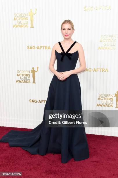 Michelle Williams at the 29th Annual Screen Actors Guild Awards held at the Fairmont Century Plaza on February 26, 2023 in Los Angeles, California.