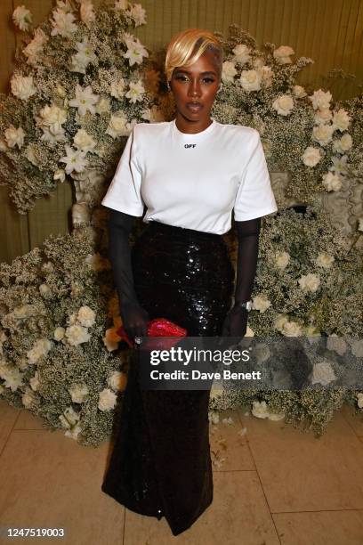 Tiwa Savage attends the British Vogue And Tiffany & Co. Celebrate Fashion And Film Party 2023 at Annabel's on February 19, 2023 in London, England.