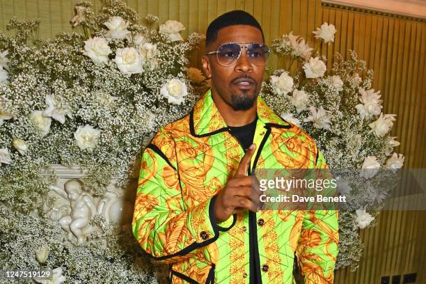 Jamie Foxx attends the British Vogue And Tiffany & Co. Celebrate Fashion And Film Party 2023 at Annabel's on February 19, 2023 in London, England.
