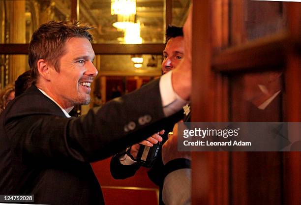 Actor Ethan Hawke arrives at the premiere of "The Woman In The Fifth" at Winter Game Theatre during the 2011 Toronto International Film Festival on...