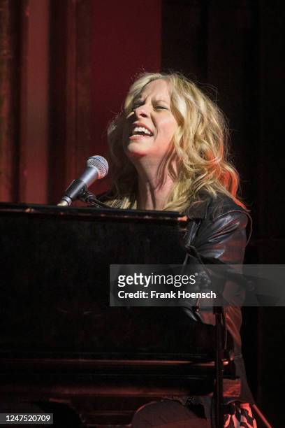 American singer Vonda Shepard performs live on stage during a concert at the Babylon on February 26, 2023 in Berlin, Germany.
