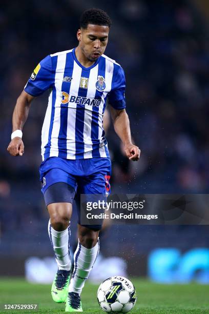 Danny Namaso of FC Porto controls the ball during the Liga Portugal Bwin match between FC Porto and Gil Vicente at Estadio do Dragao on February 26,...