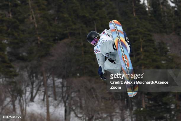 Ryoma Kimata wins the silver medal during the FIS Snowboard World Championships Men's and Women's Slopestyle on February 27, 2023 in Bakuriani,...
