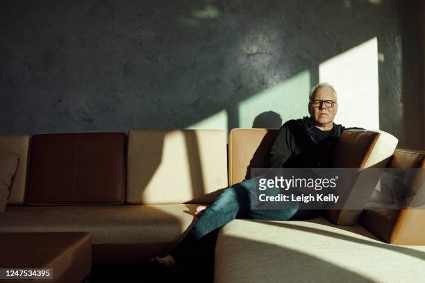 Brett Easton Ellis poses for a portrait for The Times on November 2, 2022 in Los Angeles, California.