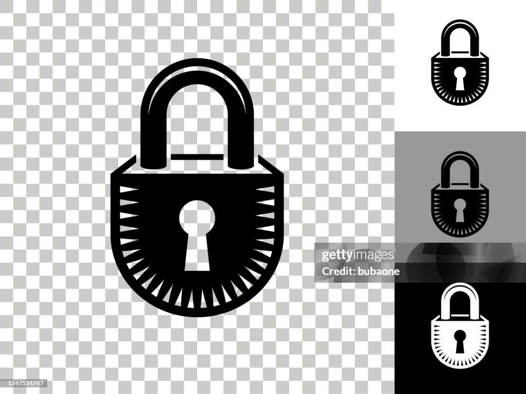 Security Lock Icon On Checkerboard Transparent Background High-Res Vector  Graphic - Getty Images