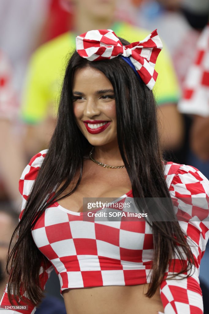 Miss Croatia, Ivana Knoll seen during the FIFA World Cup Qatar 2022