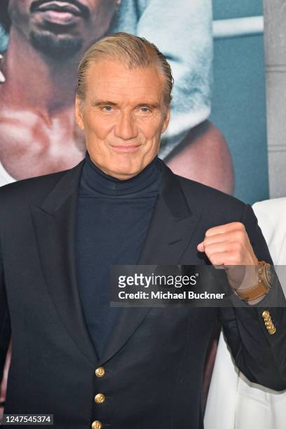 Dolph Lundgren at the premiere of "Creed III" held at TCL Chinese Theater on February 27, 2023 in Los Angeles, California.