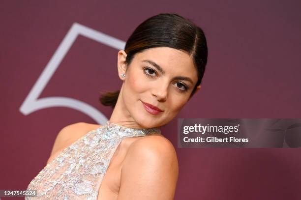 Monica Barbaro at the 25th Costume Designers Guild Awards held at the Fairmont Century Plaza on February 27, 2023 in Los Angeles, California.