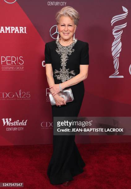 Singer/actress Bette Midler arrives for the 25th Costume Designers Guild Awards at The Fairmont Century Plaza in Los Angeles, California, on February...