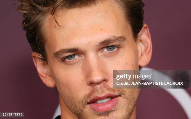 Actor Austin Butler arrives for the 25th Costume Designers Guild Awards at The Fairmont Century Plaza in Los Angeles, California, on February 27,...