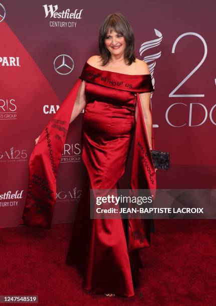 Costume designer Terry Gordon arrives for the 25th Costume Designers Guild Awards at The Fairmont Century Plaza in Los Angeles, California, on...