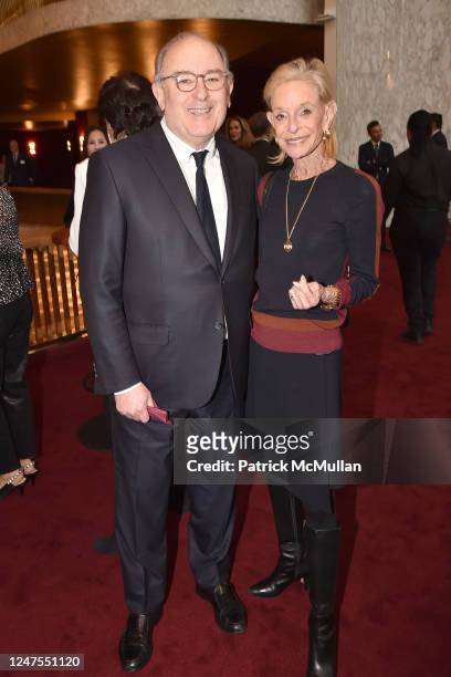 Joel Kassimir and Linda Lindenbaum attend Celebration of Donald Gibbs Tober on February 27, 2023 at The Metropolitan Opera House in New York, New...