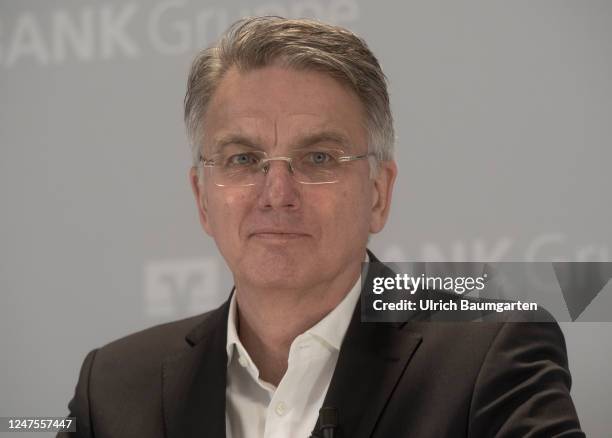 Uwe Froehlich, Co-Chief Executive Officer of DZ Bank AG, during the balance sheet press conference on February 28, 2023 in Frankfurt, Germany.