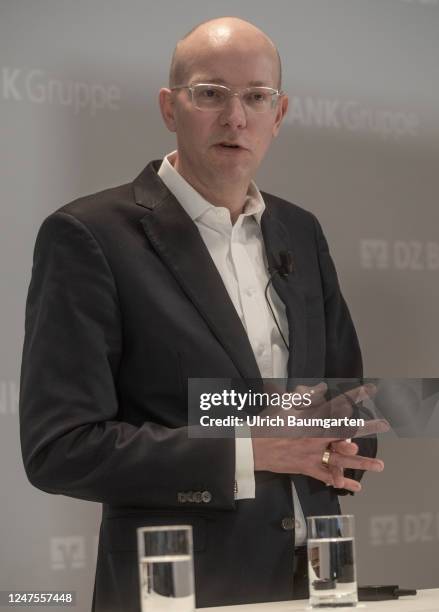 Dr. Cornelius Riese, Co-Chief Executive Officer of DZ Bank AG, during the balance sheet press conference on February 28, 2023 in Frankfurt, Germany.