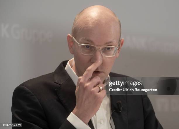 Dr. Cornelius Riese, Co-Chief Executive Officer of DZ Bank AG, during the balance sheet press conference on February 28, 2023 in Frankfurt, Germany.