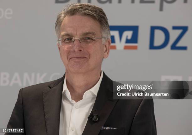 Uwe Froehlich, Co-Chief Executive Officer of DZ Bank AG, during the balance sheet press conference on February 28, 2023 in Frankfurt, Germany.