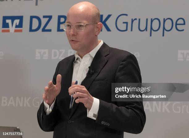 Dr. Cornelius Riese, Co-Chief Executive Officer of DZ Bank AG, during the balance sheet press conference on February 28, 2023 in Frankfurt, Germany.