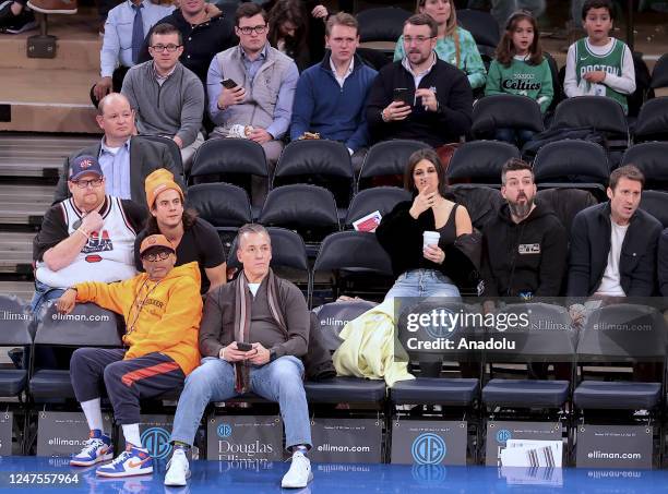 Filmmaker, actor and New York Knicks superfan Spike Lee attends the game as the surging New York Knicks knock the Boston Celtics off the top of East...