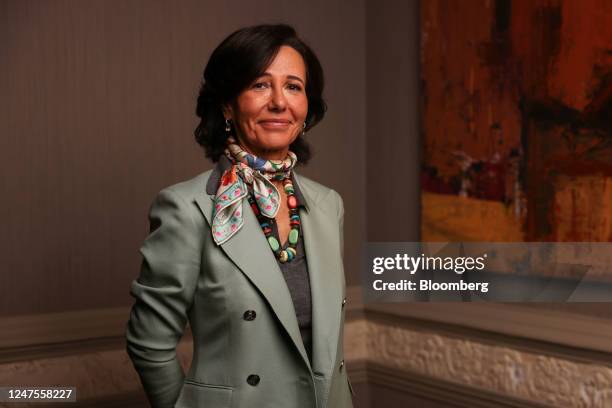 Ana Botin, chairman of Banco Santander SA, following a Bloomberg Television interview in London, UK, on Tuesday, Feb. 28, 2023. Santander pledged to...