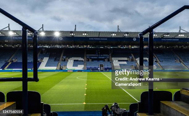 General view of the King Power stadium during The Emirates FA Cup Fifth Round match between Leicester City and Blackburn Rovers at The King Power...