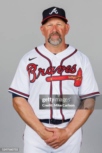 Walt Weiss of the Atlanta Braves poses for a photo during the Atlanta Braves Photo Day at CoolToday Park on Friday, February 24, 2023 in North Port,...