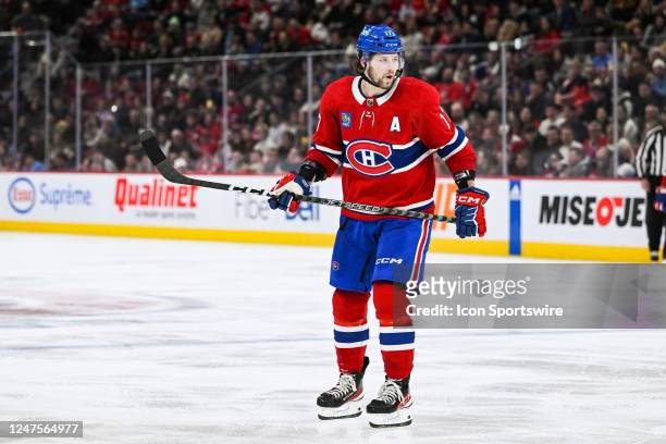Look on Montreal Canadiens right wing Josh Anderson during the Ottawa Senators versus the Montreal Canadiens game on February 25 at Bell Centre in...