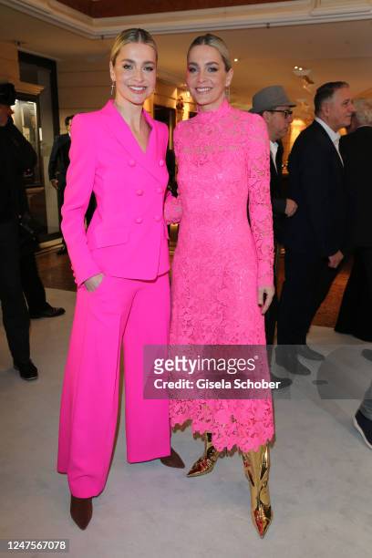 Julia Meise and her twin sister Nina Meise during the Best Brands Award 2023 at Bayerischen Hof on February 28, 2023 in Munich, Germany.