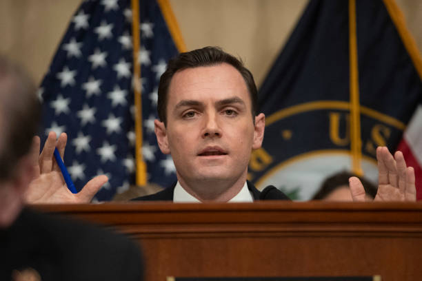 Chairman Representative Mike Gallagher , speaks during the first hearing on national security and Chinese threats to America held by the House Select...