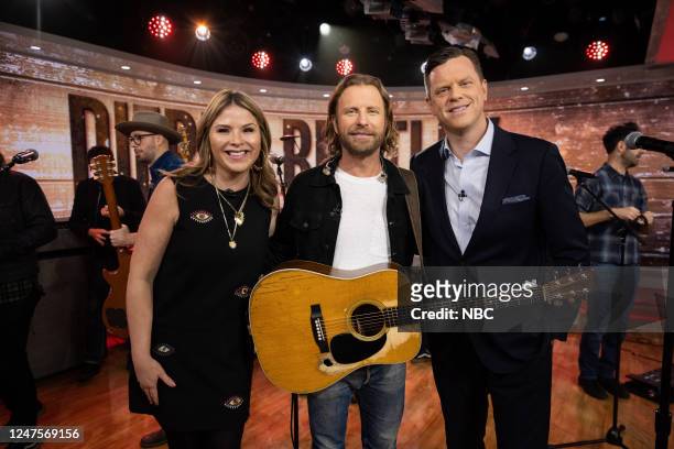 Willie Geist, Jenna Bush Hager and Dierks Bentley on Tuesday, February 28, 2023 --
