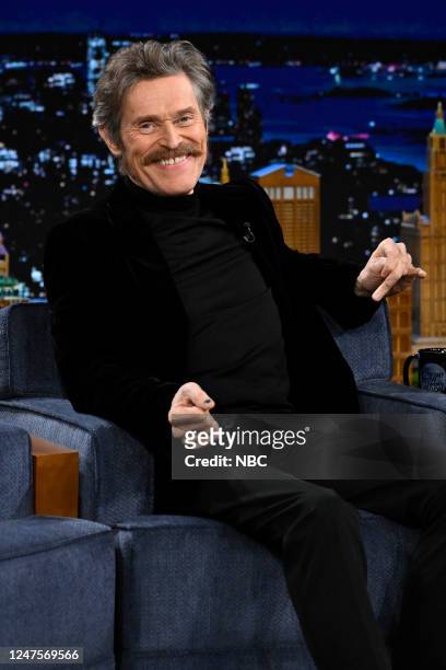 Episode 1804 -- Pictured: Actor Willem Dafoe during an interview on Tuesday, February 28, 2023 --