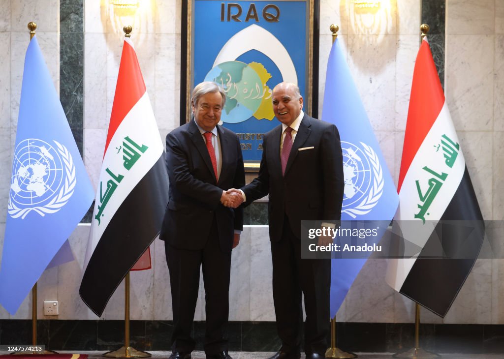 Iraq Un United Nations Secretary-General Antonio Guterres meets Iraqi Foreign ...