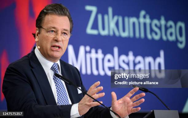 March 2023, Berlin: Markus Jerger, Chairman of the Federal Executive Board of the German Association of Small and Medium-Sized Businesses , will...