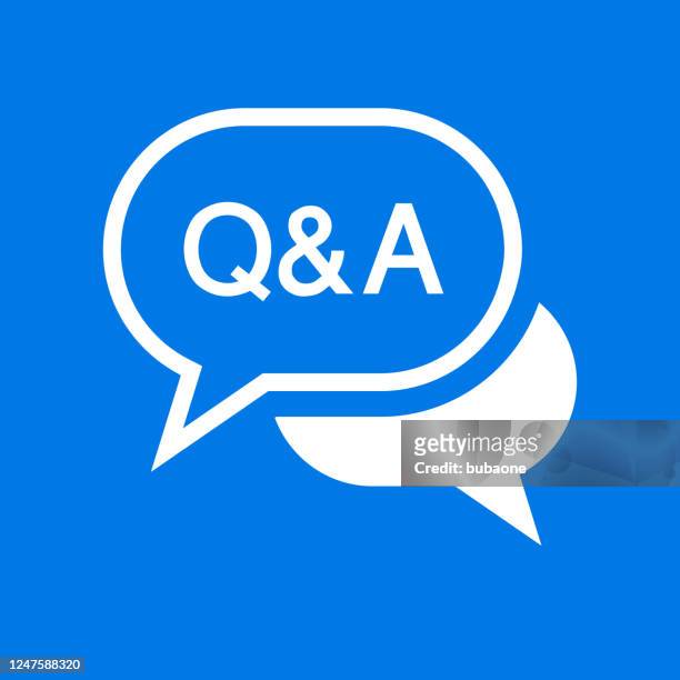 question and answer text bubble icon - q and a stock illustrations