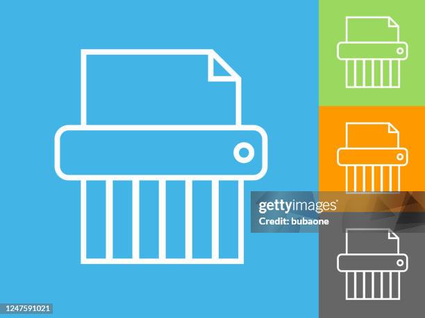 shredder icon - document shredding stock illustrations