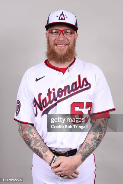 Sean Doolittle of the Washington Nationals poses for a photo during the Washington Nationals Photo Day at The Ballpark of the Palm Beaches on Friday,...