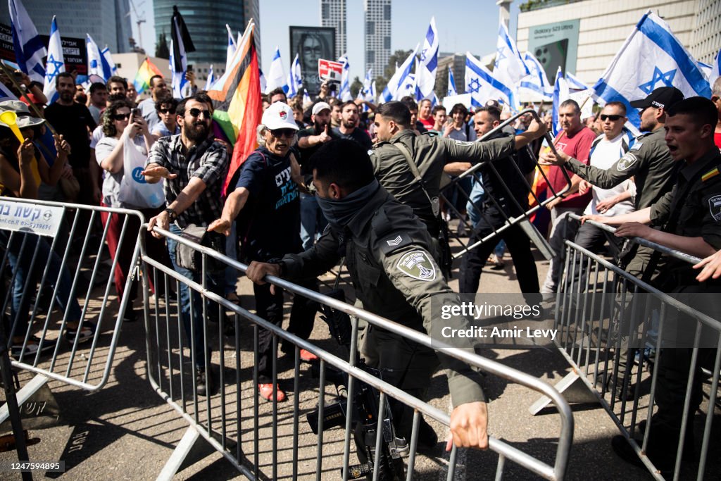 Protest In Tel Aviv Over Controversial Judicial Reforms