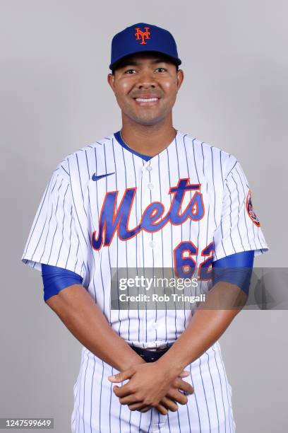 José Quintana of the New York Mets poses for a photo during the New York Mets Photo Day at Clover Park on Thursday, February 23, 2023 in Port St....