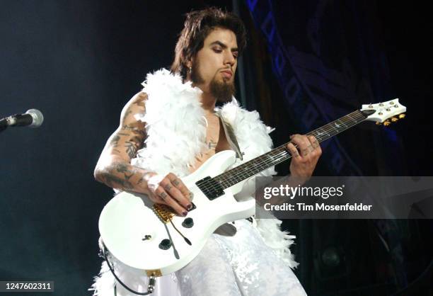 Dave Navarro of Janes Addiction performs during Lollapalooza 2003 at Shoreline Amphitheatre on August 09, 2003 in Mountain View, California.