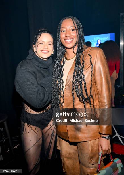 Rosalía and WondaGurl at Billboard Women In Music held at YouTube Theater on March 1, 2023 in Los Angeles, California.