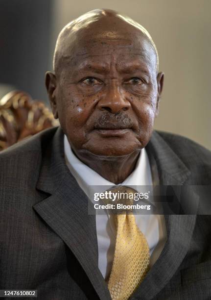 Yoweri Museveni, Uganda's president, during an interview in Pretoria, South Africa, on Wednesday, March 1, 2023. Regional cooperation can resolve a...