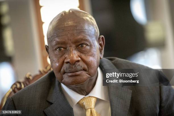 Yoweri Museveni, Uganda's president, during an interview in Pretoria, South Africa, on Wednesday, March 1, 2023. Regional cooperation can resolve a...