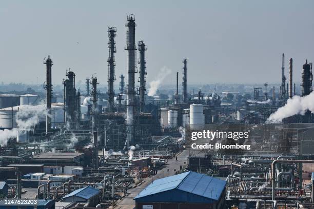 The Sasol Ltd. Sasol One liquid fuels facility in Sasolburg, South Africa, on Thursday, Feb. 24, 2023. Sasol, South Africas second-biggest producer...