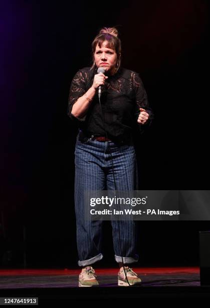 Kerry Godliman performs at the Just For Laughs comedy festival at the O2 Arena in London. Picture date: Thursday March 2, 2023.