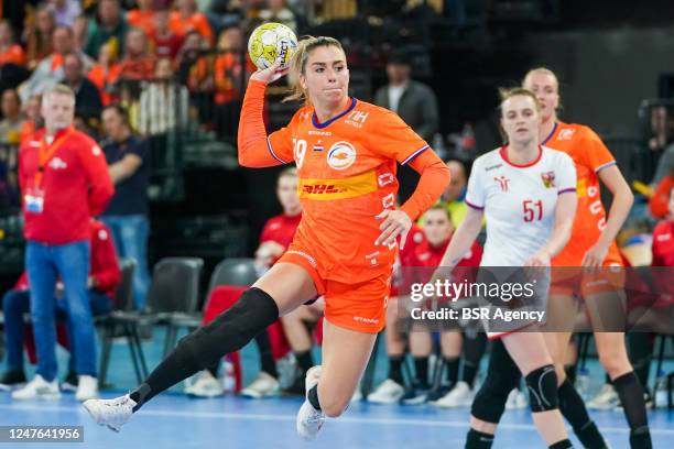 Estavana Polman of the Netherlands during the Golden League Women match between Netherlands and Czech Republic at Indoor Sportcentrum Eindhoven on...