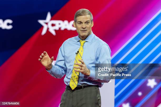 Congressman Jim Jordan speaks on the 1st day of CPAC Washington, DC conference at Gaylord National Harbor Resort & Convention.