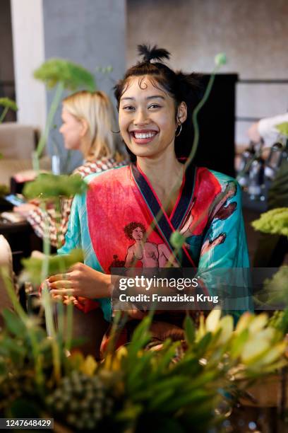 Anuthida Ploypetch attends the Barbie Female Rolemodel Lunch in honour of Antje Boetius on March 2, 2023 in Hamburg, Germany.