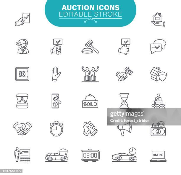 ilustraciones, imágenes clip art, dibujos animados e iconos de stock de iconos de subasta. set contiene el icono como precio, ofertas, agente, martillo de subasta, seguridad, ilustración - vendedor de coches